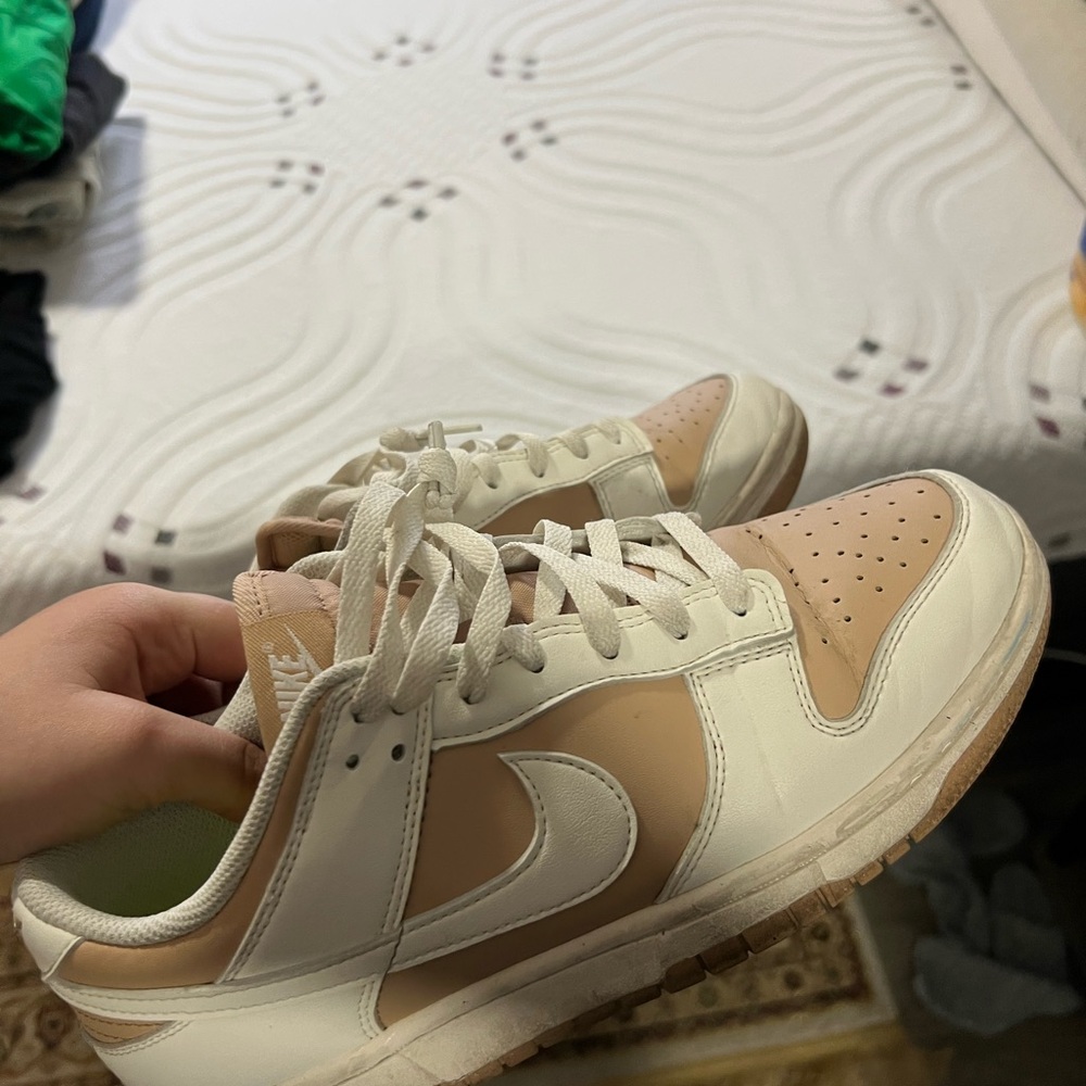 Nike Beige and White Sneakers